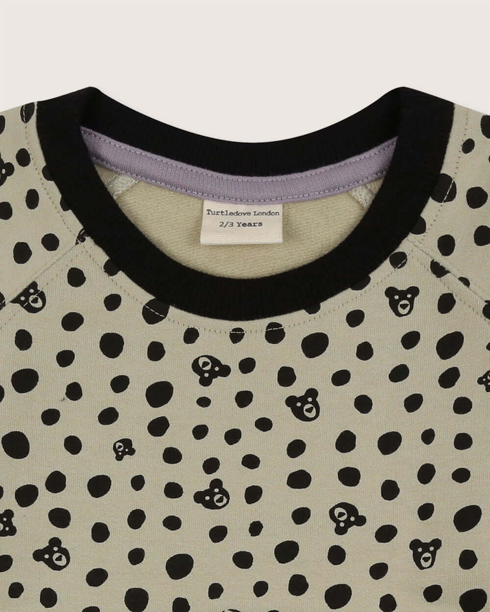 Grey Spotty Bear Print Sweatshirt - Image 3