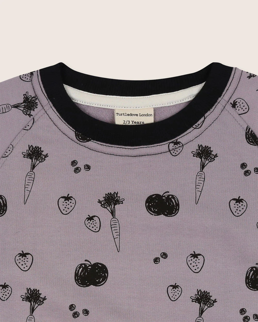 Charcoal Grey Fruit Print Sweatshirt - Image 3
