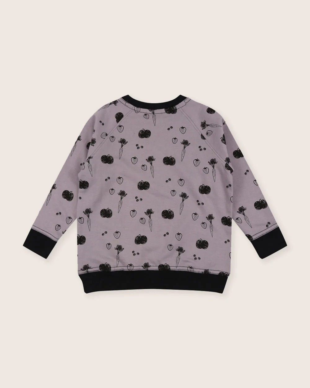 Charcoal Grey Fruit Print Sweatshirt - Image 4